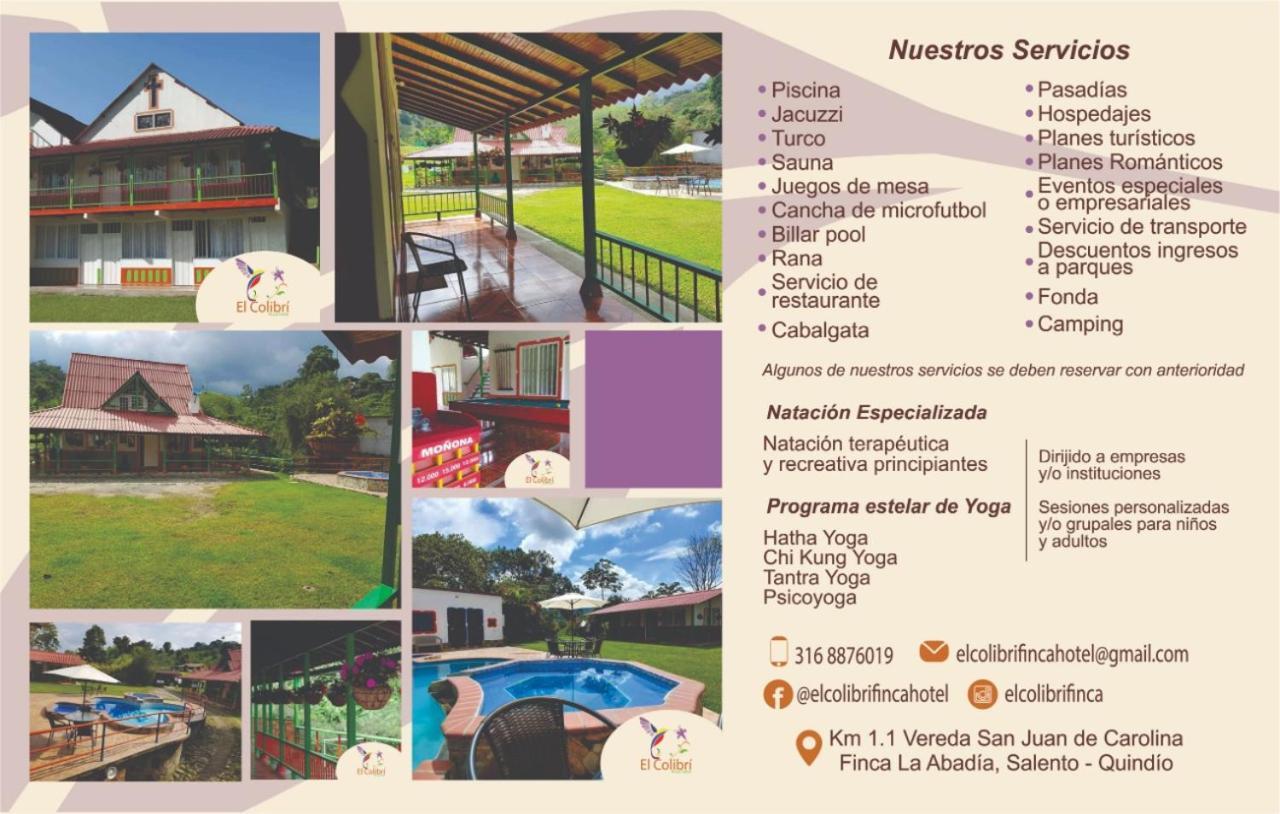 Ecohotel Colibri Salento Luna Park Eksteriør billede